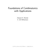 book Foundation of Combinatorics with Applications [Lecture notes]