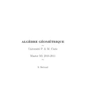 book Algèbre géométrique: Master M1 [Lecture notes]