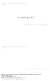 book Discretionary Justice: Looking Inside a Juvenile Drug Court