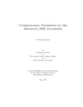 book Combinatorial Properties of the Mirabolic RSK Algorithm [PhD thesis]