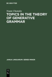 book Topics in the Theory of Generative Grammar