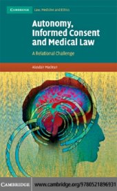 book Autonomy, Informed Consent and Medical Law: A Relational Challenge