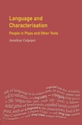 book Language and Characterisation: People in Plays and Other Texts