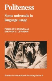 book Politeness: Some Universals in Language Usage