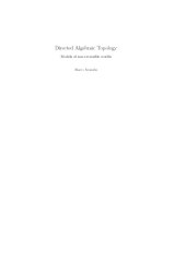 book Directed Algebraic Topology: Models of non-reversible worlds