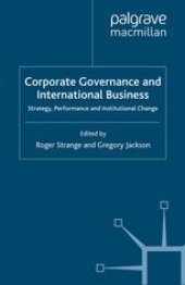 book Corporate Governance and International Business: Strategy, Performance and Institutional Change