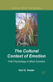 book The Cultural Context of Emotion: Folk Psychology in West Sumatra