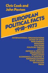 book European Political Facts 1918–73