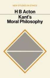 book Kant’s Moral Philosophy