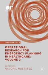 book Operational Research for Emergency Planning in Healthcare: Volume 2