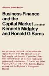 book Business Finance and the Capital Market