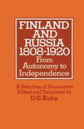 book Finland and Russia 1808–1920: From Autonomy to Independence