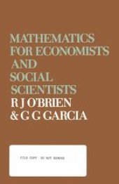 book Mathematics for Economists and Social Scientists