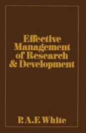 book Effective Management of Research and Development