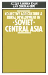 book Collective Agriculture and Rural Development in Soviet Central Asia