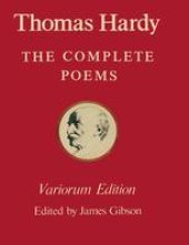 book The Variorum Edition of the Complete Poems of Thomas Hardy