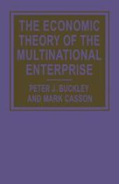 book The Economic Theory of the Multinational Enterprise