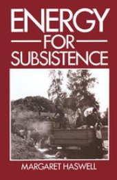 book Energy for Subsistence