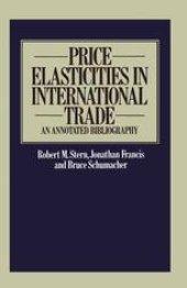 book Price Elasticities in International Trade: An Annotated Bibliography