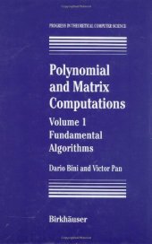 book Polynomial and Matrix Computations. Fundamental Algorithms