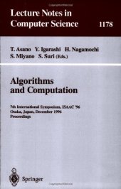 book Algorithms and Computation: 7th International Symposium, ISAAC '96 Osaka, Japan, December 16–18, 1996 Proceedings