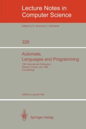 book Automata, Languages and Programming: 13th International Colloquium Rennes, France, July 15–19, 1986 Proceedings