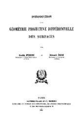 book Introduction a la geometrie projective differentielle des surfaces