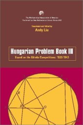 book Hungarian problem Book III: Based on the Eotvos competitions 1929-1943