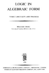 book Logic in algebraic form: Three languages and theories (no TOC)