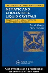 book Nematic and cholesteric liquid crystals: concepts and physical properties illustrated by experiments