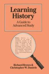 book Learning History: A Guide to Advanced Study