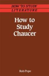 book How to Study Chaucer