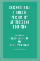 book Cross-Cultural Studies of Personality, Attitudes and Cognition