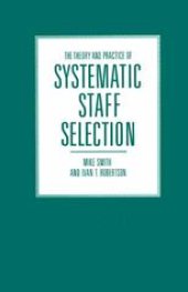 book The Theory and Practice of Systematic Staff Selection