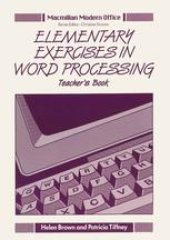 book Elementary Exercises in Word Processing: Teacher’s Book