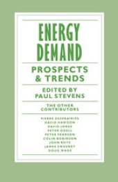 book Energy Demand: Prospects and Trends