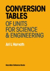 book Conversion Tables of Units in Science & Engineering