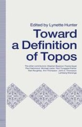 book Towards A Definition of Topos: Approaches to Analogical Reasoning