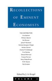 book Recollections of Eminent Economists: Volume 2