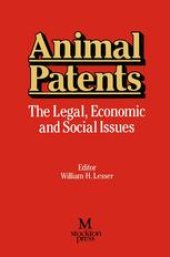 book Animal Patents: The Legal, Economic and Social Issues