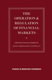 book The Operation and Regulation of Financial Markets