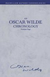 book An Oscar Wilde Chronology