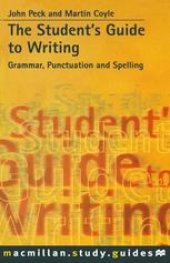 book The Student’s Guide to Writing: Grammar, Punctuation and Spelling
