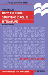 book How to Begin Studying English Literature