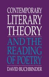 book Contemporary Literary Theory and the Reading of Poetry