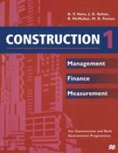 book Construction 1: Management Finance Measurement