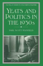 book Yeats and Politics in the 1930s