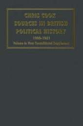 book Sources in British Political History 1900–1951: Volume 6: First Consolidated Supplement