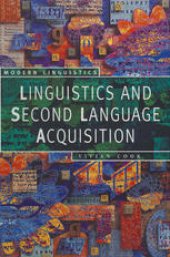 book Linguistics and Second Language Acquisition