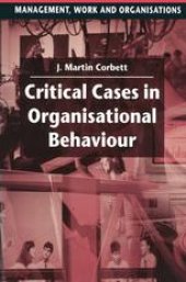 book Critical Cases in Organisational Behaviour